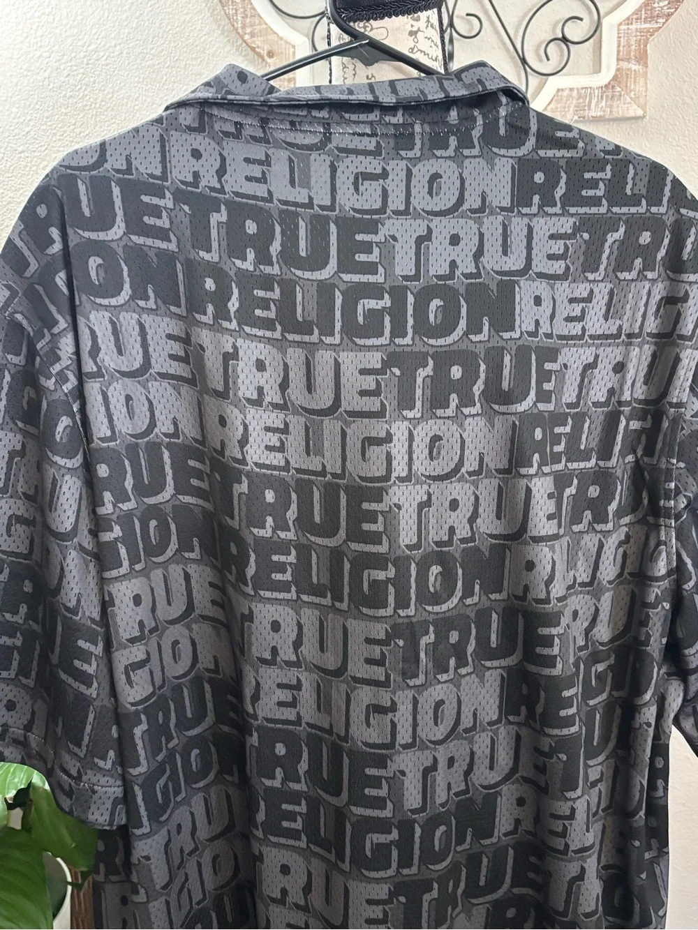 True Religion Black Logo Short Sleeve Shirt